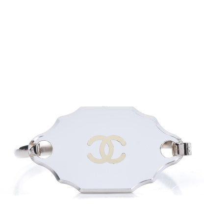 Chanel Resin Mirror CC Bangle Silver 1 of 9