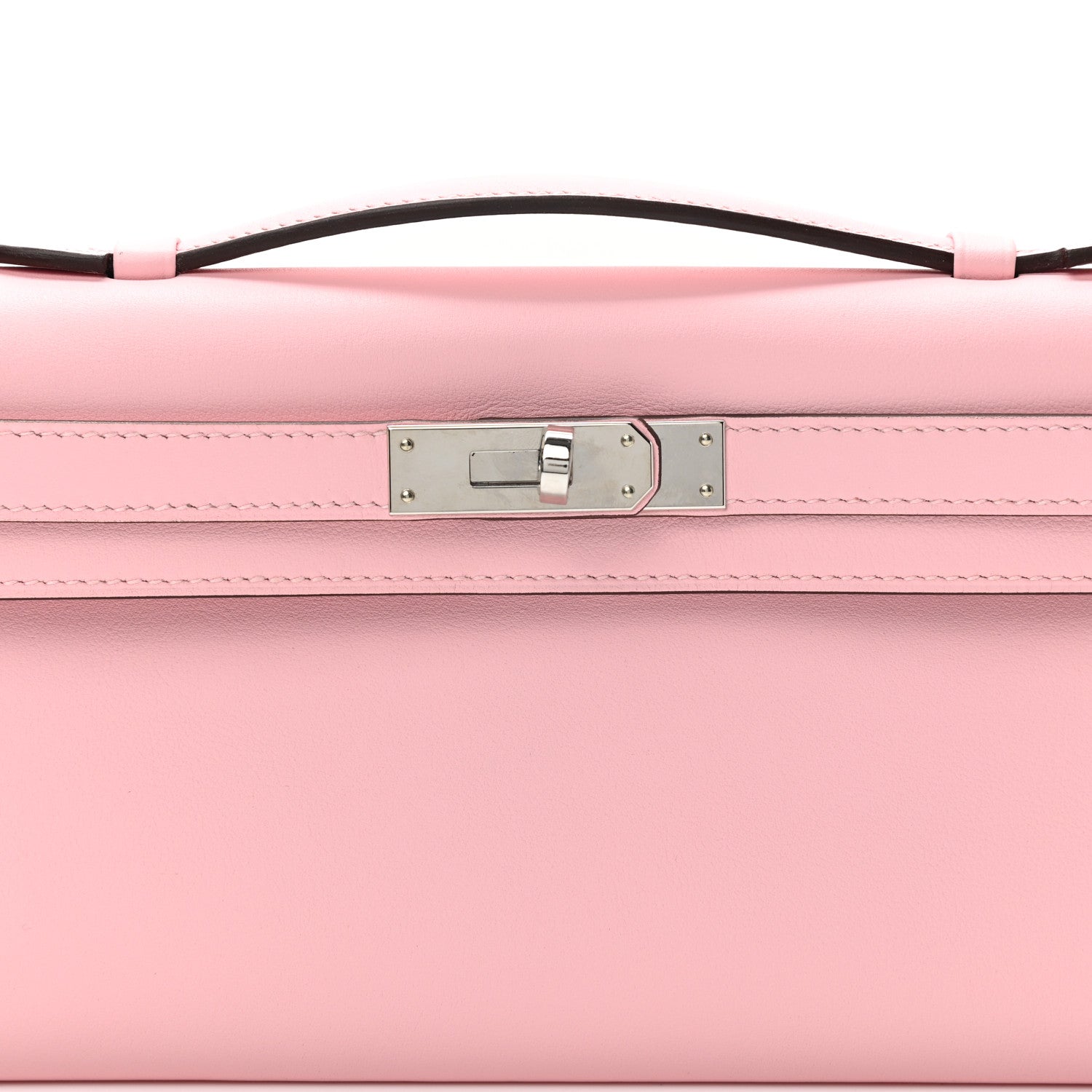 Hermes Swift Kelly Cut Clutch Pochette Rose Sakura 8 of 10