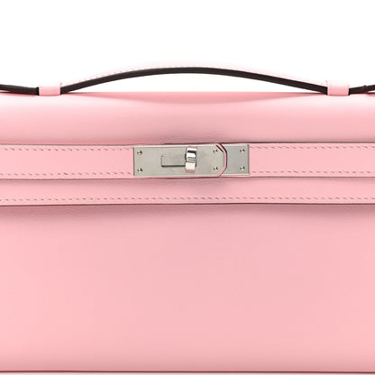 Hermes Swift Kelly Cut Clutch Pochette Rose Sakura 8 of 10