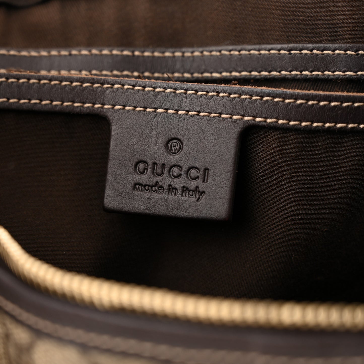GG Plus Monogram Web Medium Joy Boston Dark Brown