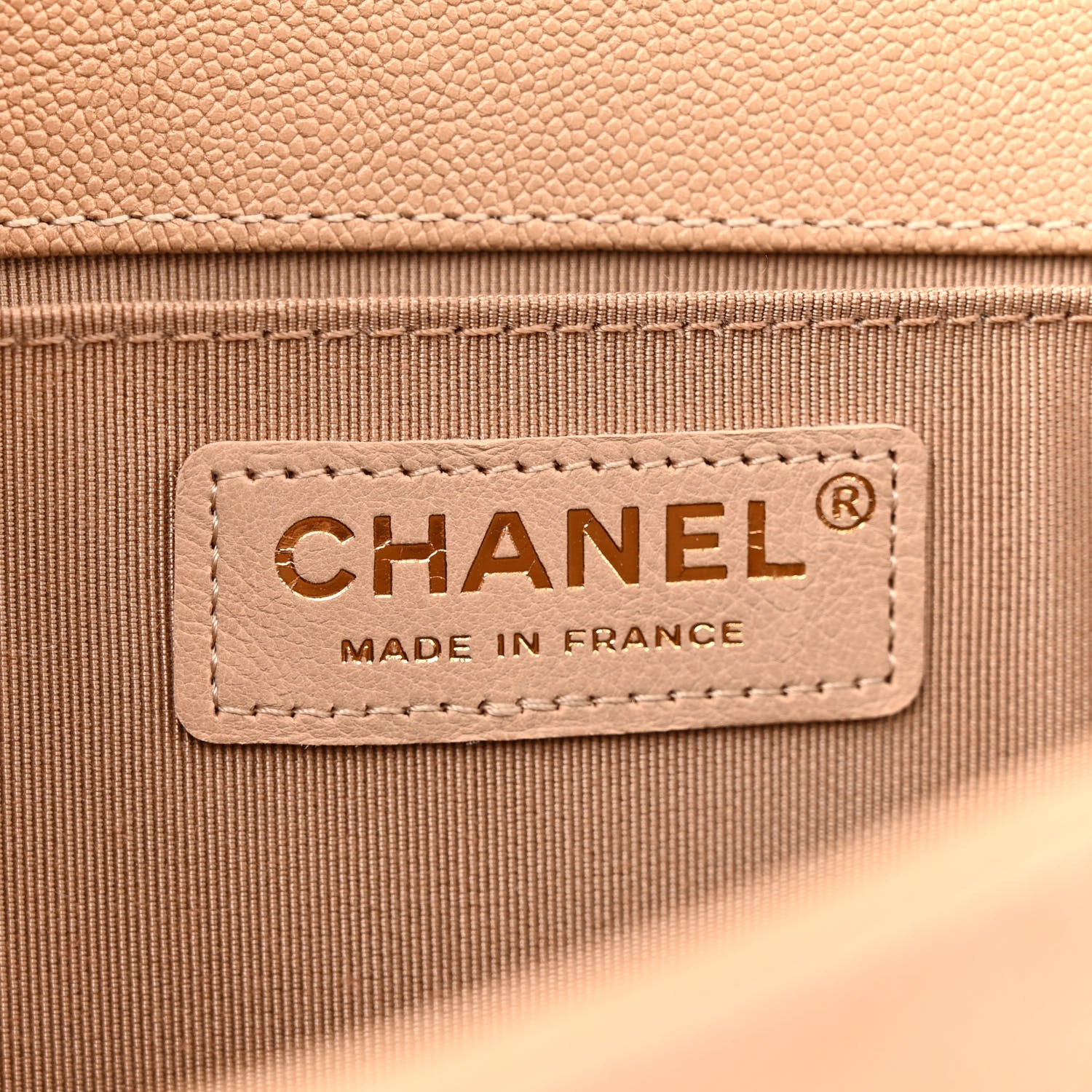 Chanel Caviar Quilted Medium Boy Flap Beige 6 of 12