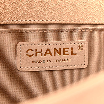 Chanel Caviar Quilted Medium Boy Flap Beige 6 of 12
