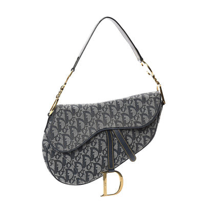 Christian Dior Monogram Saddle Bag Blue 1 of 9