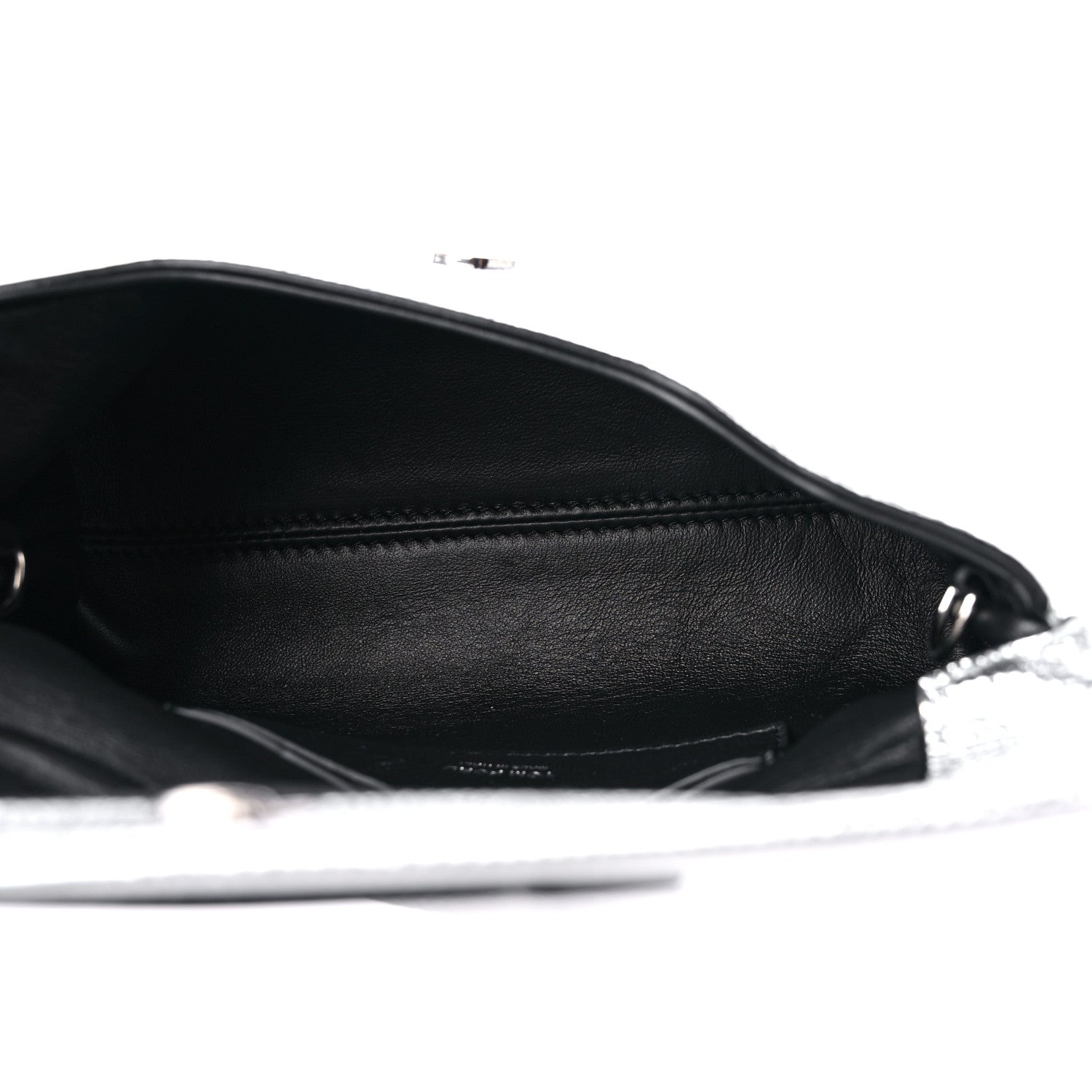Tom Ford Metallic Lizard Embossed Mini Label Shoulder Bag Silver 5 of 11