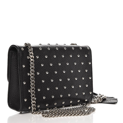 Gucci Calfskin Small Studded Miss Bamboo Shoulder Bag Black 3 of 9