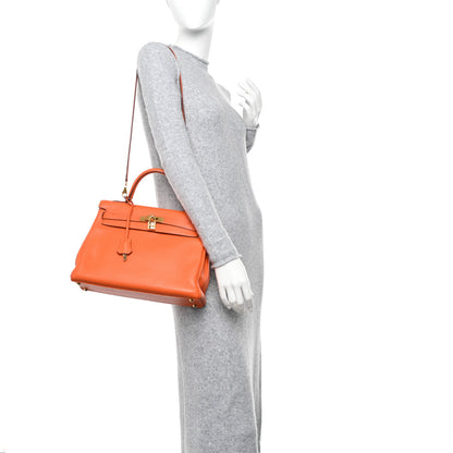 Hermes Togo Kelly Retourne 32 Orange 2 of 15