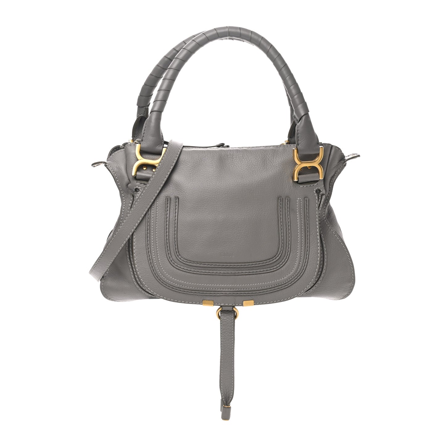 Calfskin Medium Marcie Satchel Cashmere Grey