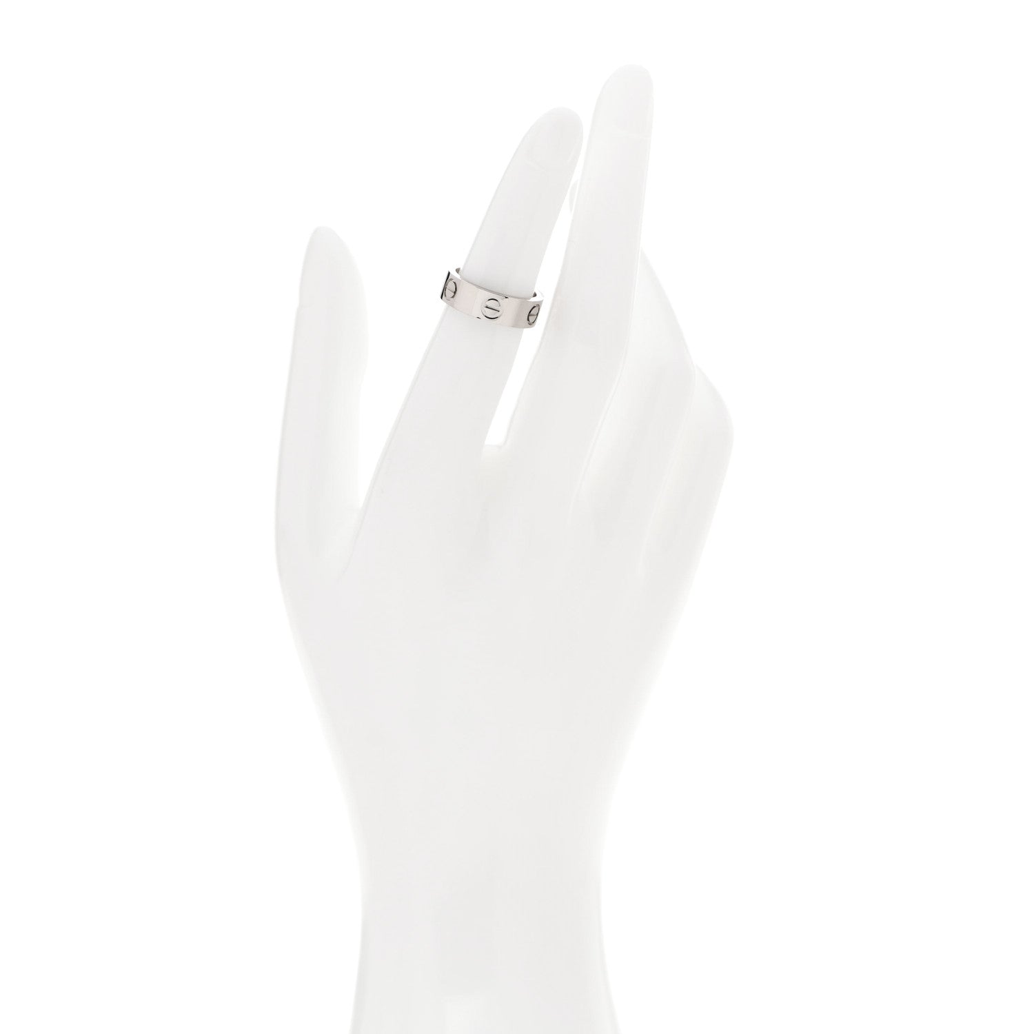 Cartier 18K White Gold 5.5mm LOVE Ring 48 4.5 2 of 4