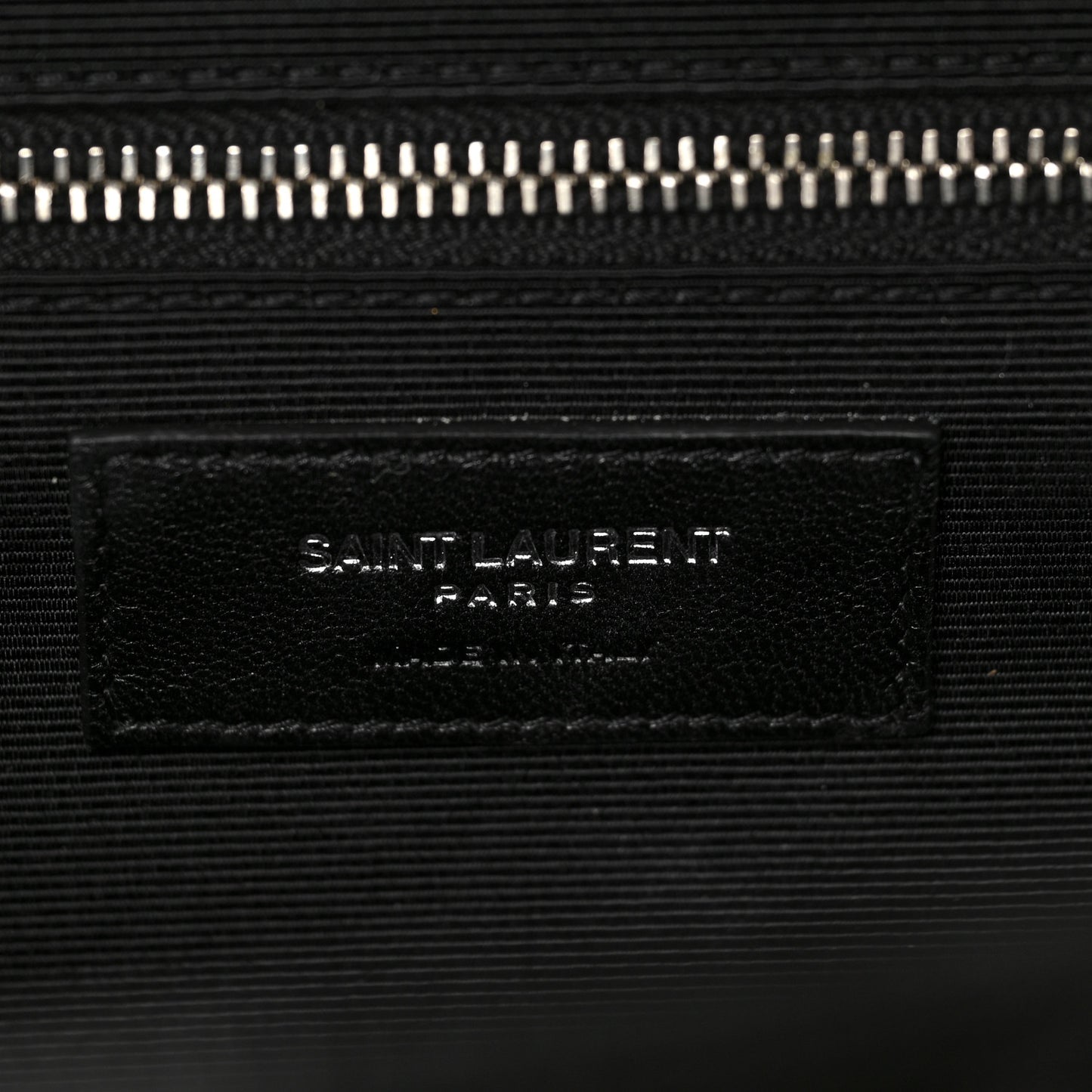 Grain De Poudre Textured Mixed Matelasse Large Triquilt Monogram Satchel Black