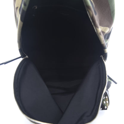 Saint Laurent Canvas Camouflage Studded Hunting Backpack Green Black Brown 4 of 11