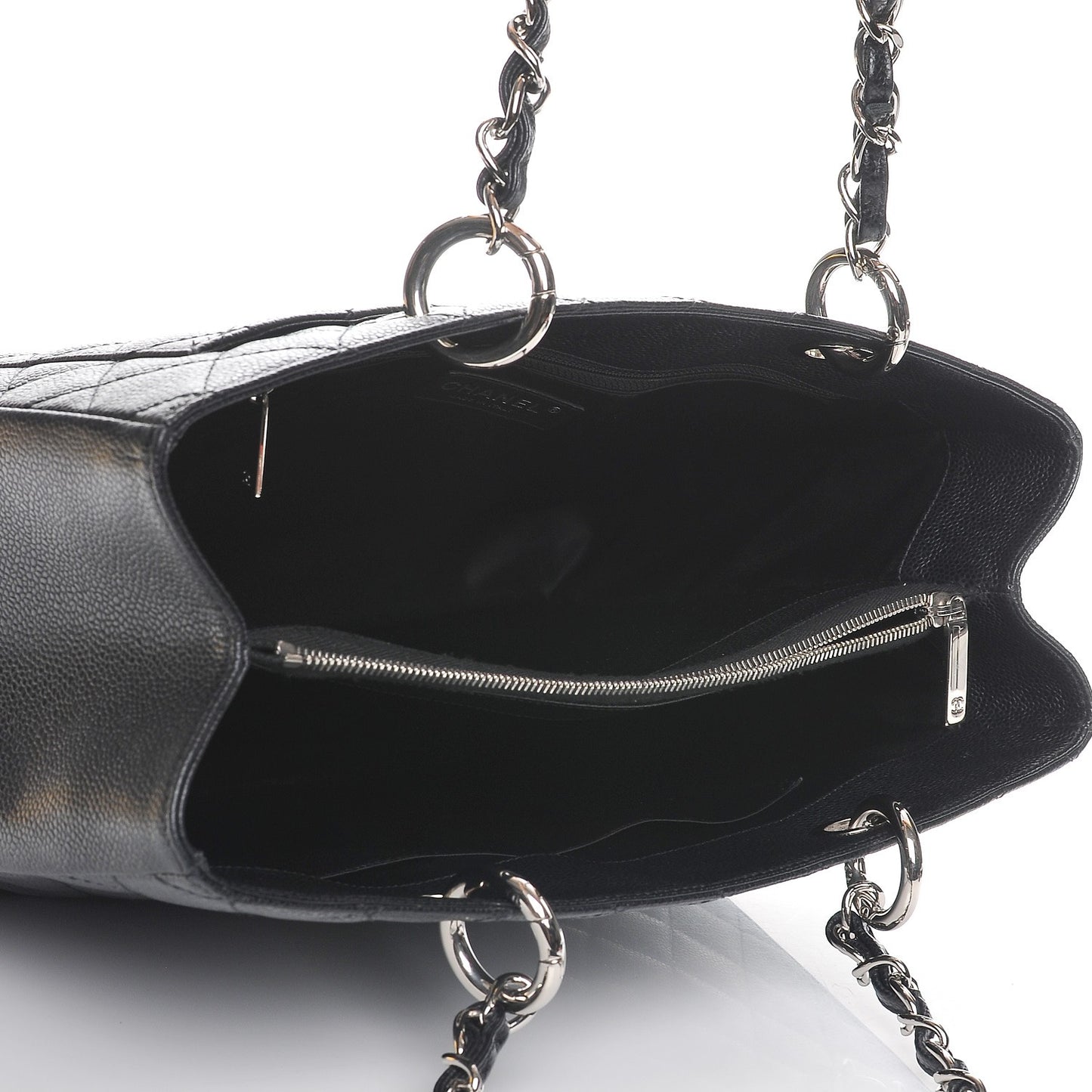 Caviar Quilted Grand Shopping Tote GST Black