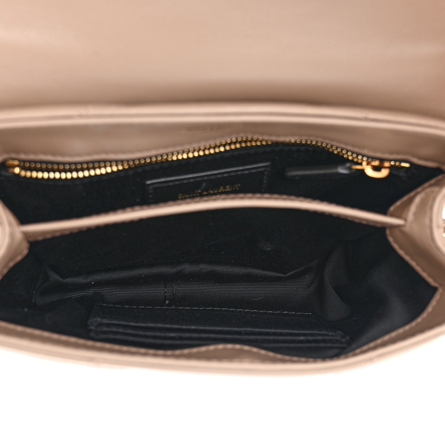 Calfskin Y Quilted Monogram Toy Loulou Crossbody Bag Taupe