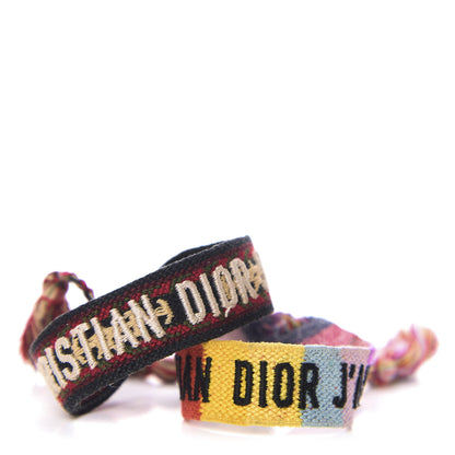 Christian Dior Woven Cotton J'Adior Friendship Bracelet Set 1 of 2