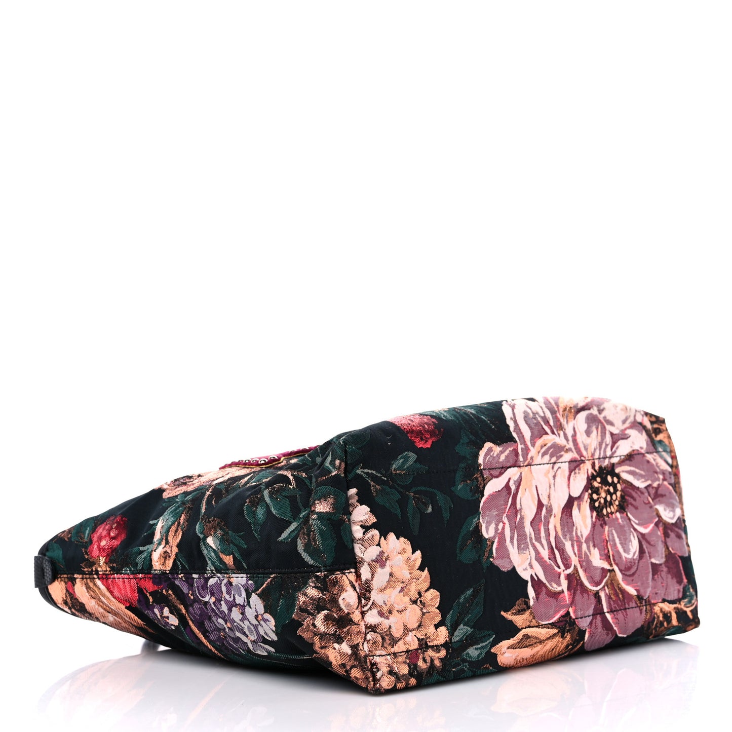 Jacquard Floral Stampa Iguana Amore Tote Black Multicolor
