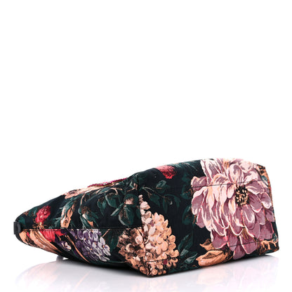 Dolce & Gabbana Jacquard Floral Stampa Iguana Amore Tote Black Multicolor 5 of 12