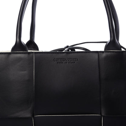 Bottega Veneta Nappa Maxi Intrecciato Arco Tote Black White 12 of 14