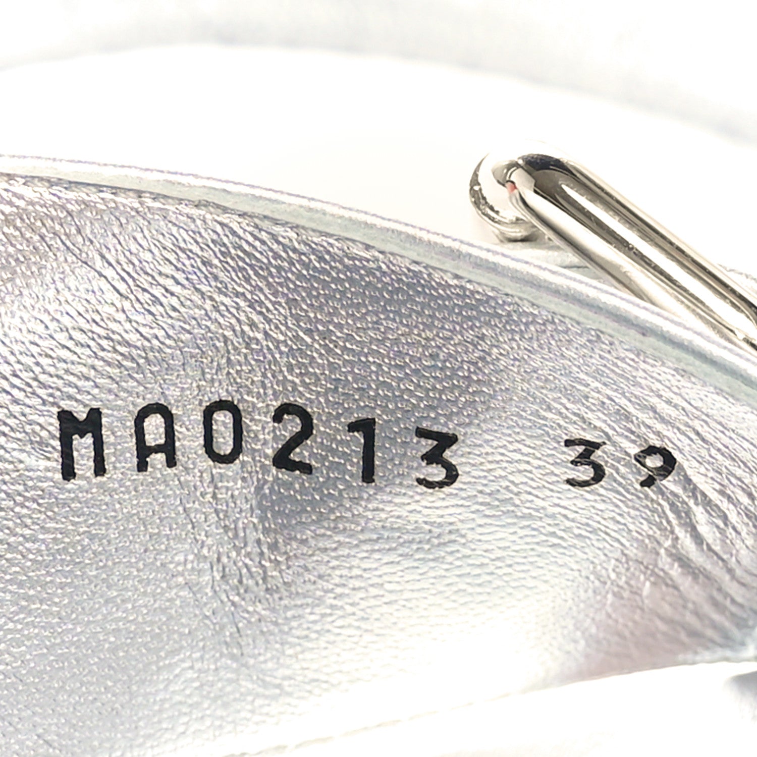 Louis Vuitton Metallic Calfskin Monogram Embossed Bom Dia Flat Mule Sandals 39 Silver 7 of 8