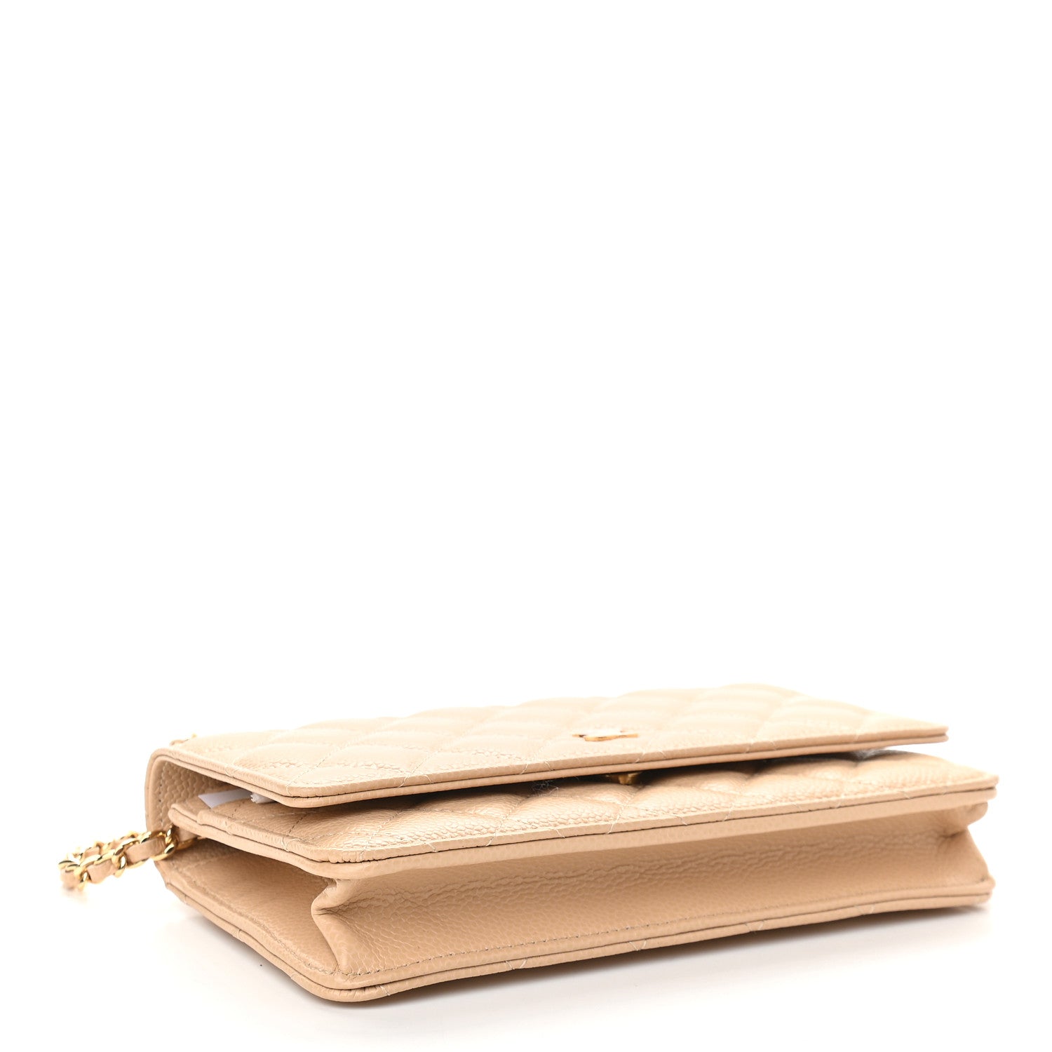 Chanel Caviar Quilted Wallet On Chain WOC Beige 4 of 10