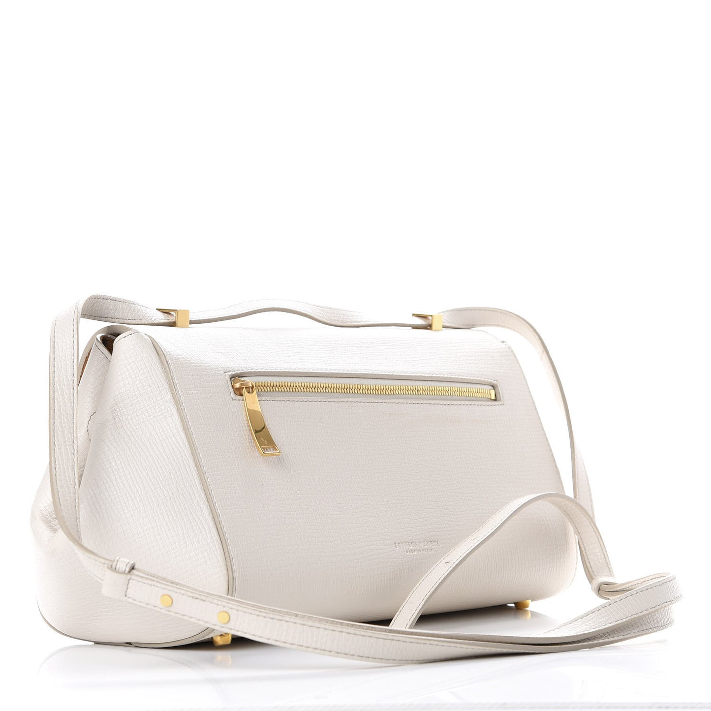 Calfskin BV Angle Shoulder Bag Off White