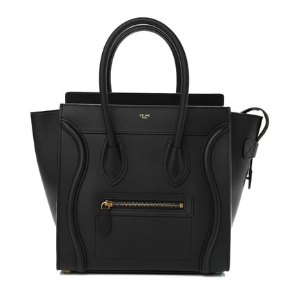 Celine Smooth Calfskin Micro Luggage Black 2 of 12