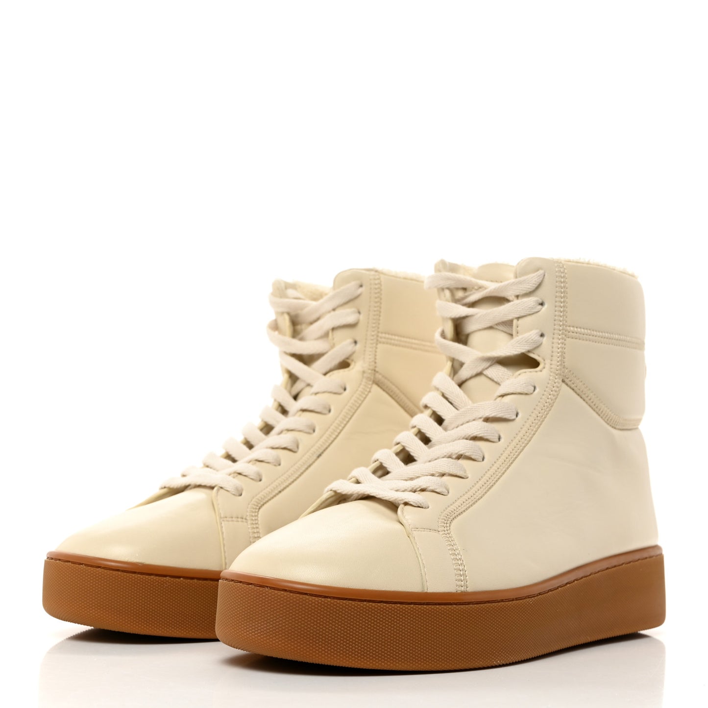 Lagoon Nappa The Quilt High Top Sneakers 41 Sea Salt