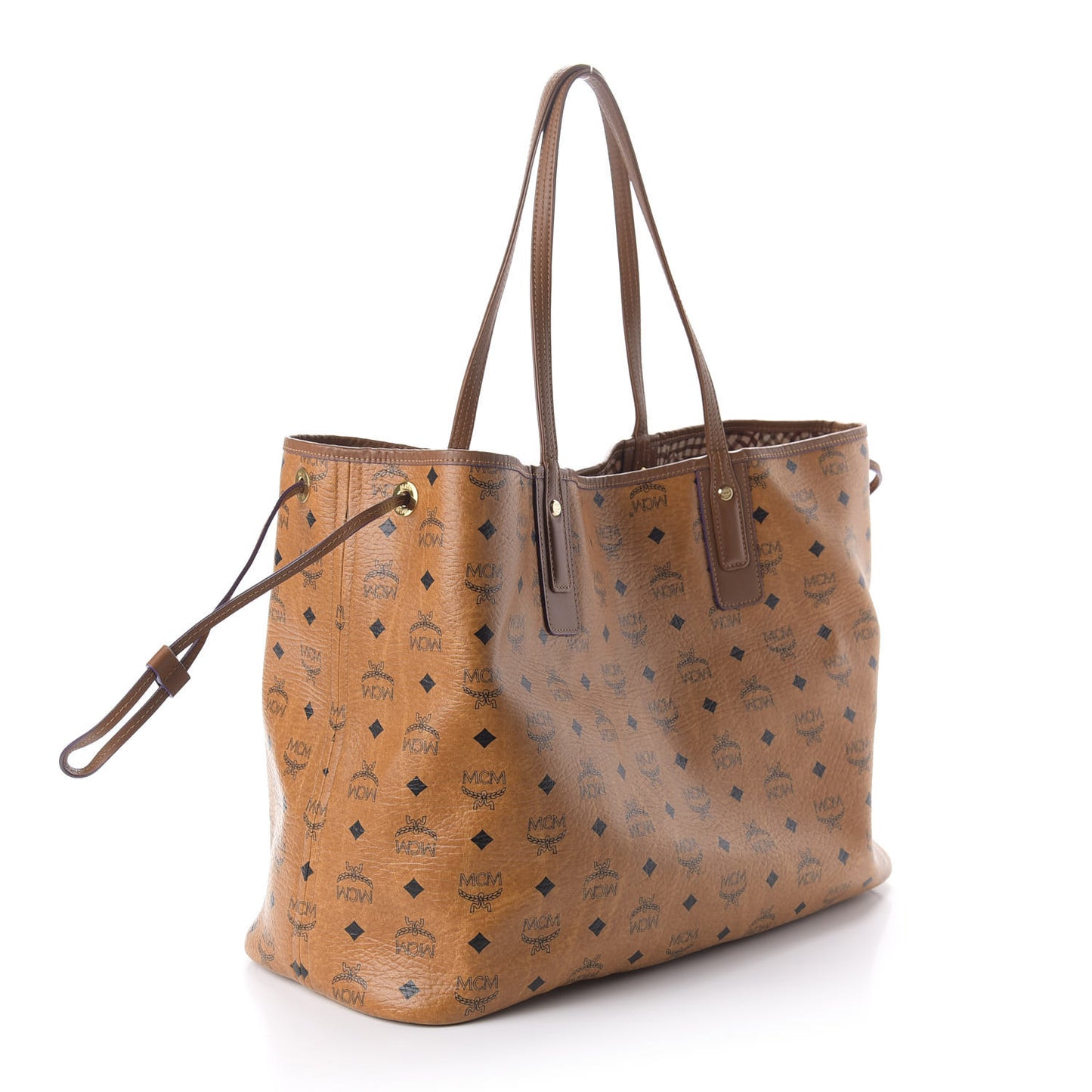 Visetos Large Liz Reversible Shopper Tote Cognac