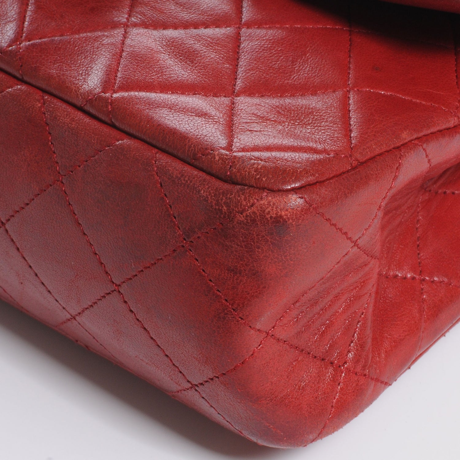 Chanel Lambskin Quilted Medium Double Flap Red 10 of 10