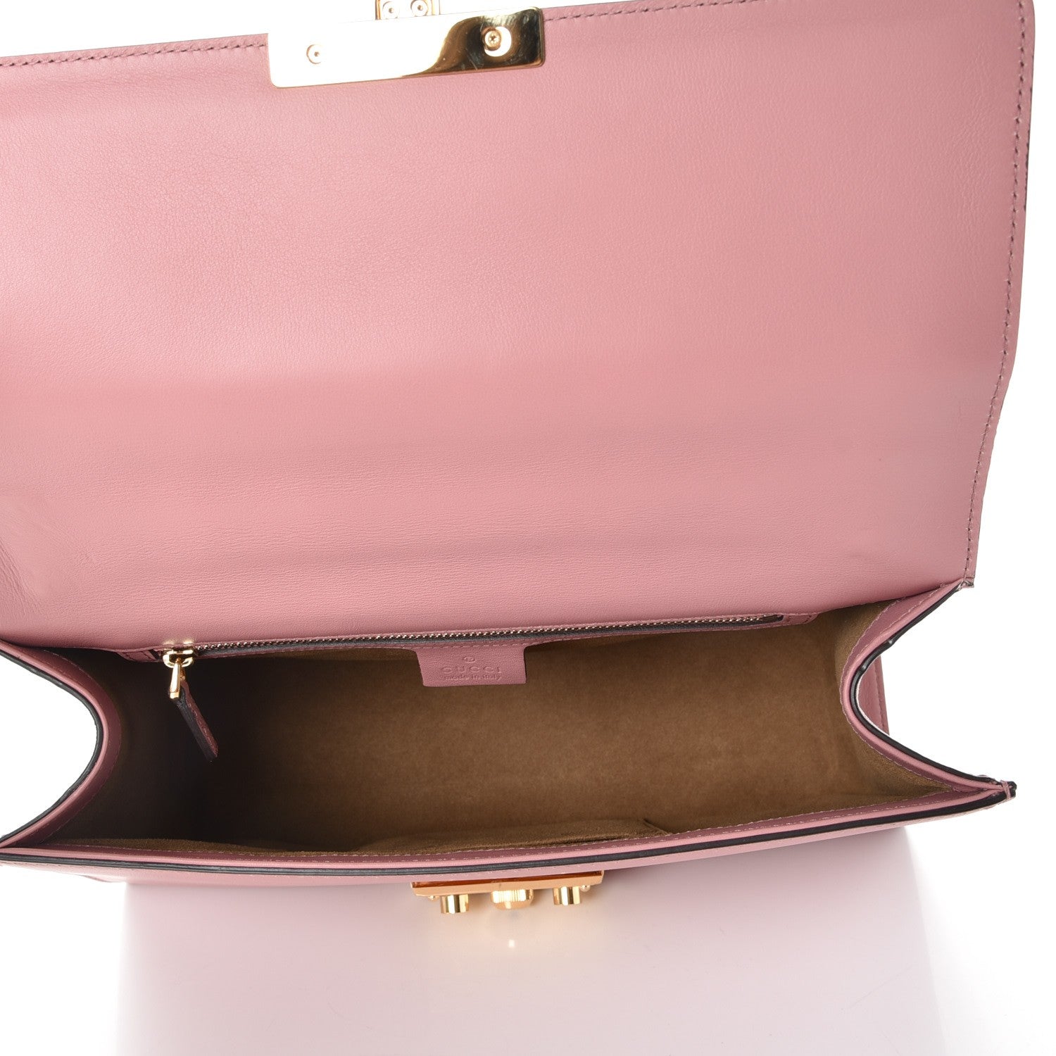 Gucci Moon Calfskin Medium Padlock Shoulder Bag Carmine Rose 6 of 10