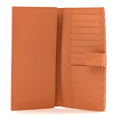Bottega Veneta Nappa Intrecciato Continental Snap Wallet Tangerine 5 of 9