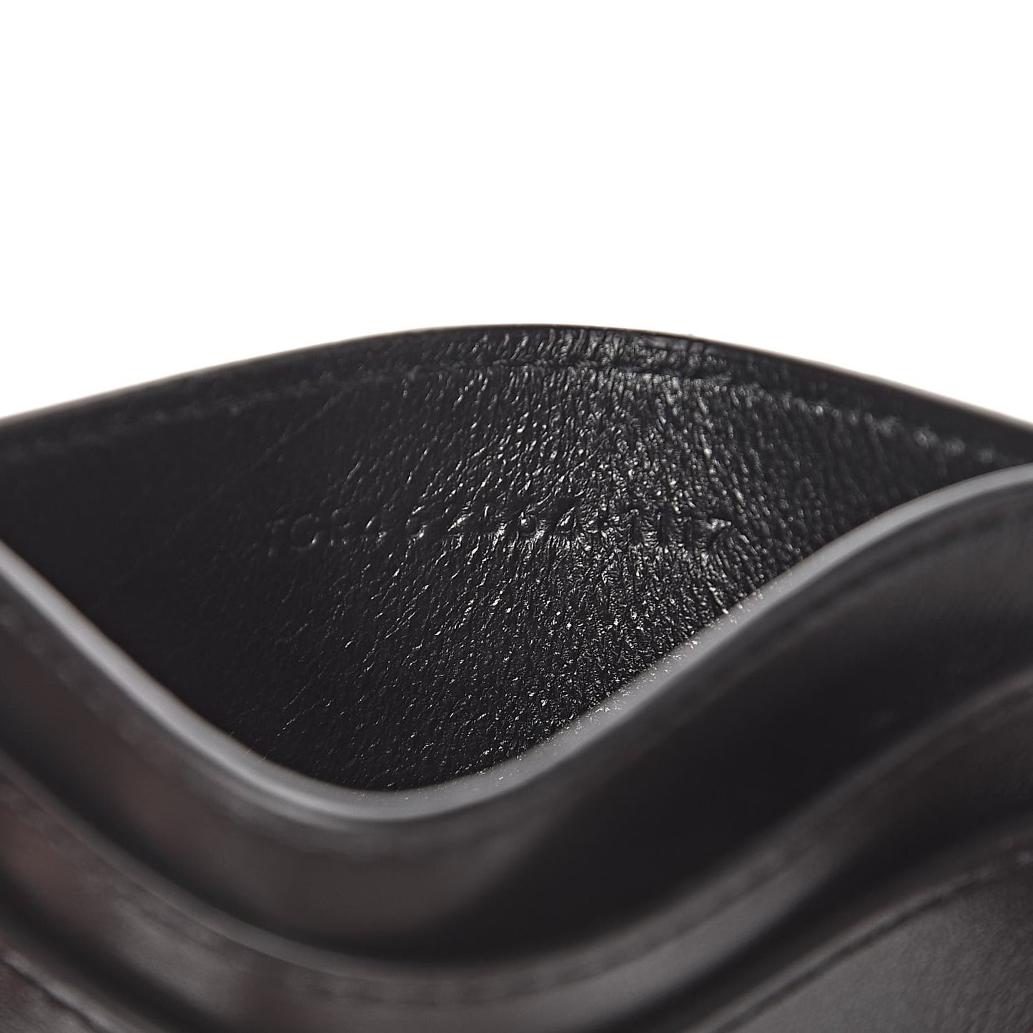 Calfskin Plate Card Case Black