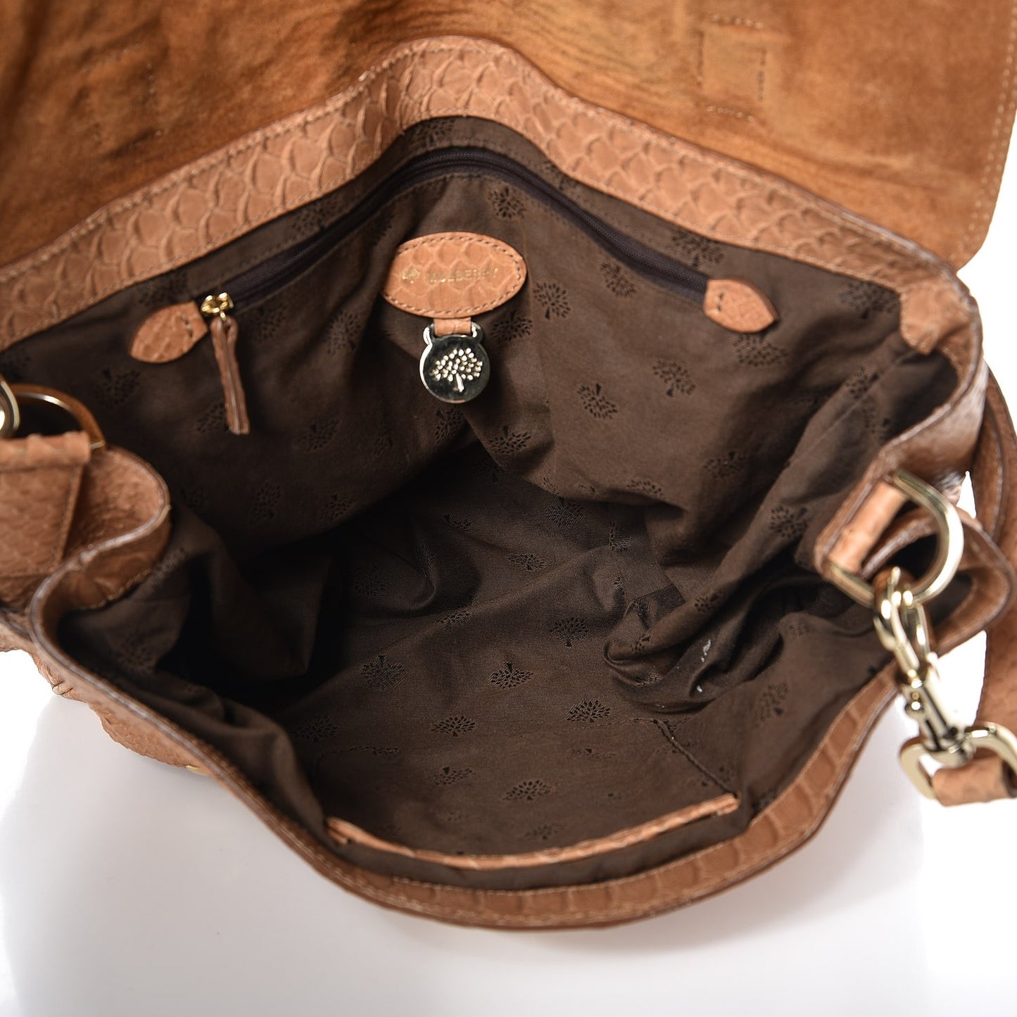 Silky Snake Print Oversized Alexa Deer Brown