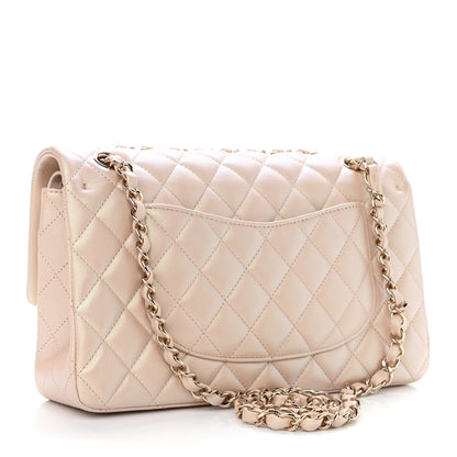 Chanel Iridescent Calfskin Quilted Medium Double Flap Beige 3 of 10