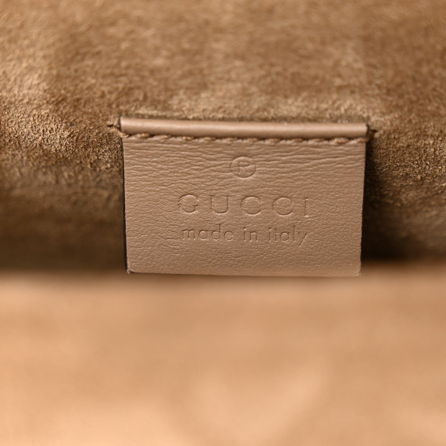 Gucci GG Supreme Monogram Suede Crystal Small Dionysus Shoulder Bag Beige Ebony Taupe 6 of 12