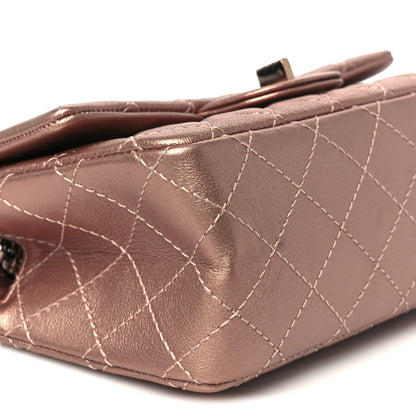 Chanel Metallic Grained Calfskin Quilted 2.55 Reissue Mini Flap Copper Pink 9 of 11