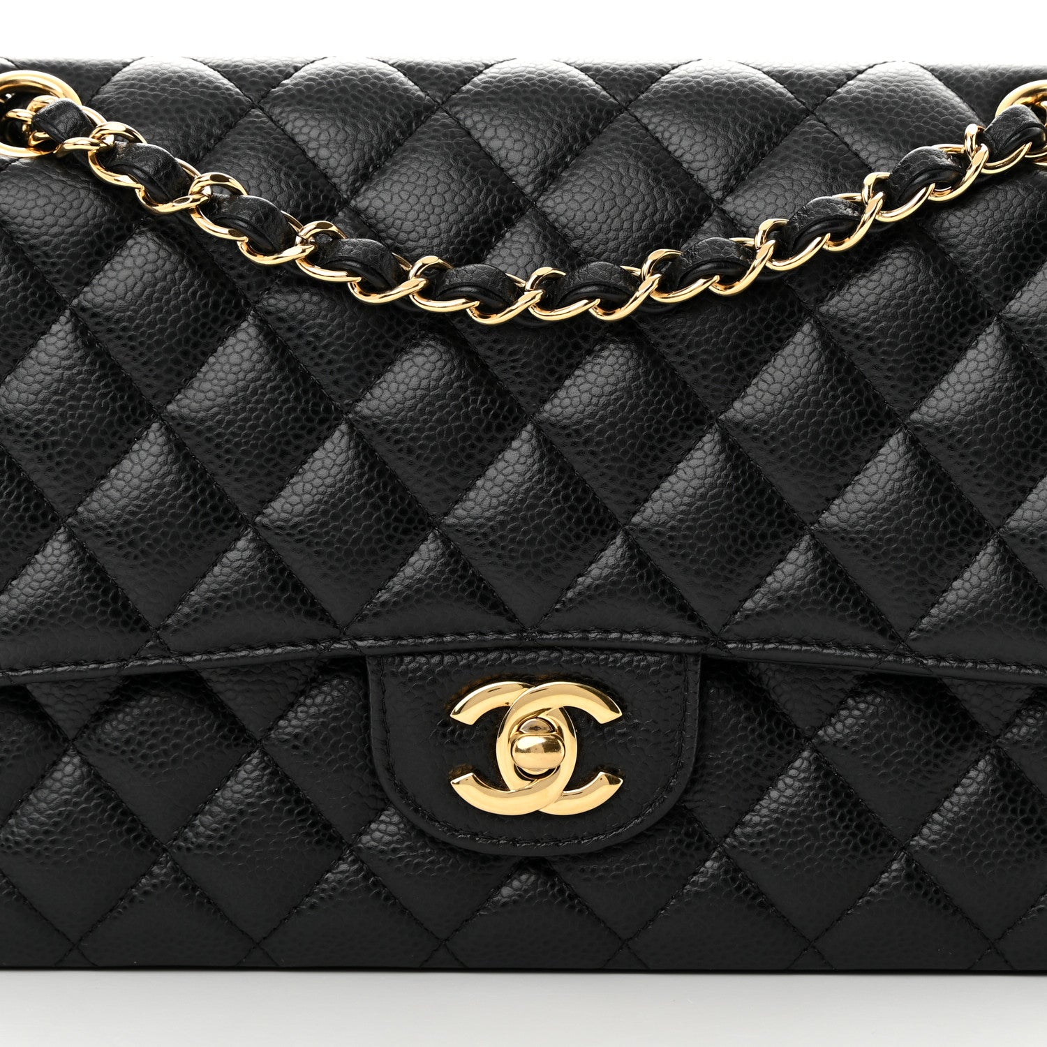 Chanel Caviar Quilted Medium Double Flap Black 8 of 15