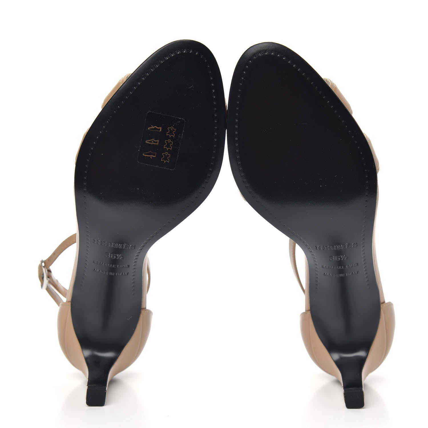 Hermes Calfskin Premiere 70 Sandals 36.5 Beige 5 of 8