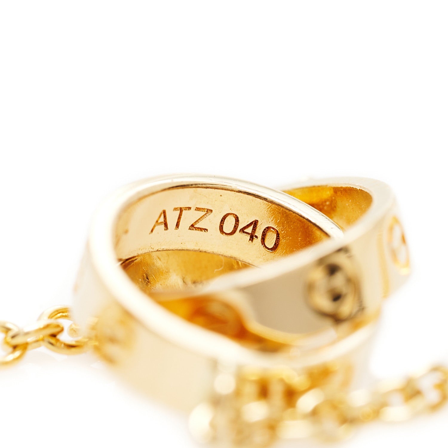Cartier 18K Yellow Gold Interlocking LOVE Necklace 6 of 7