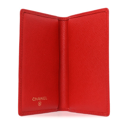 Chanel Grained Calfskin Small CC Button Pocket Agenda Cover Red 5 of 8