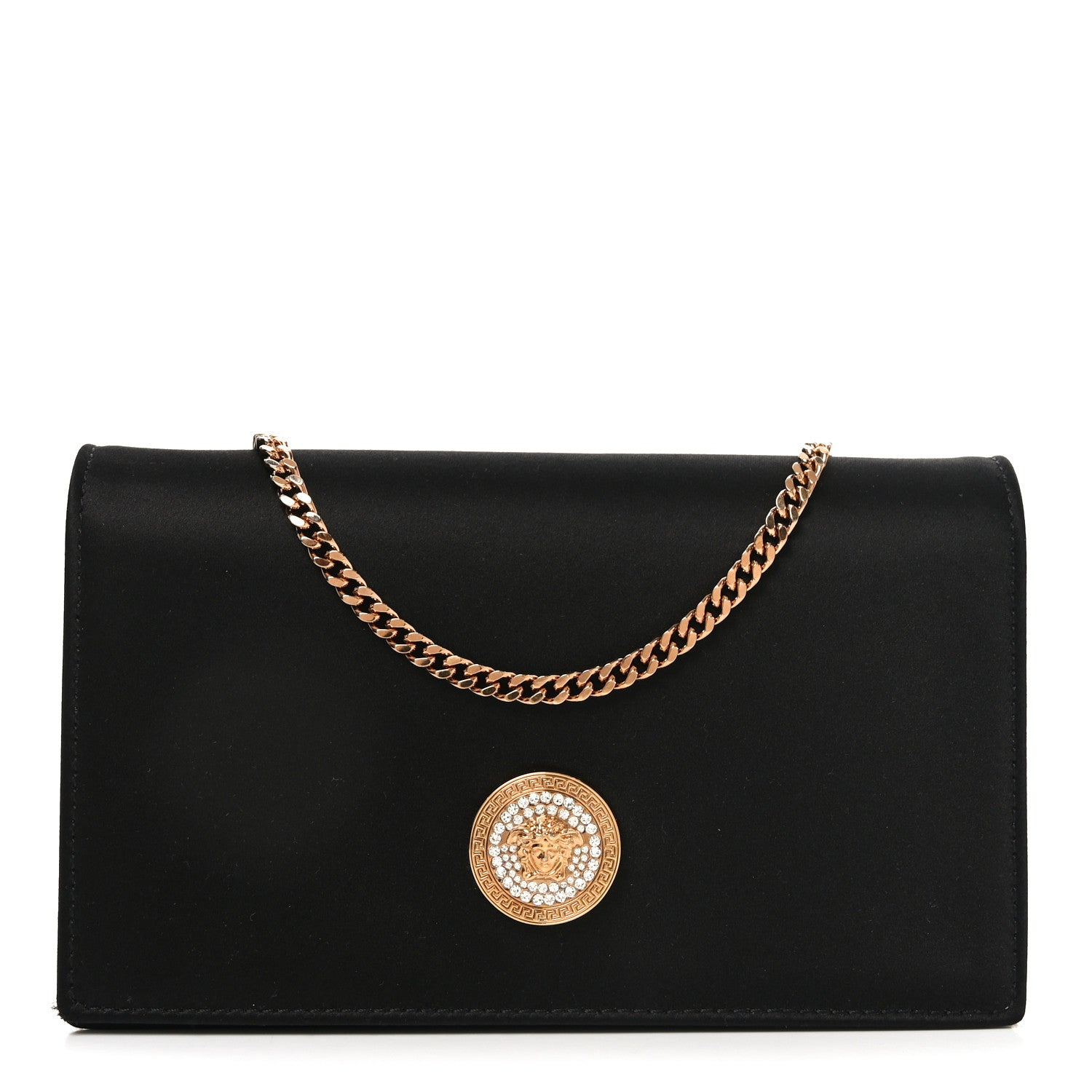 Versace Satin La Medusa Mini Crossbody Black 1 of 9