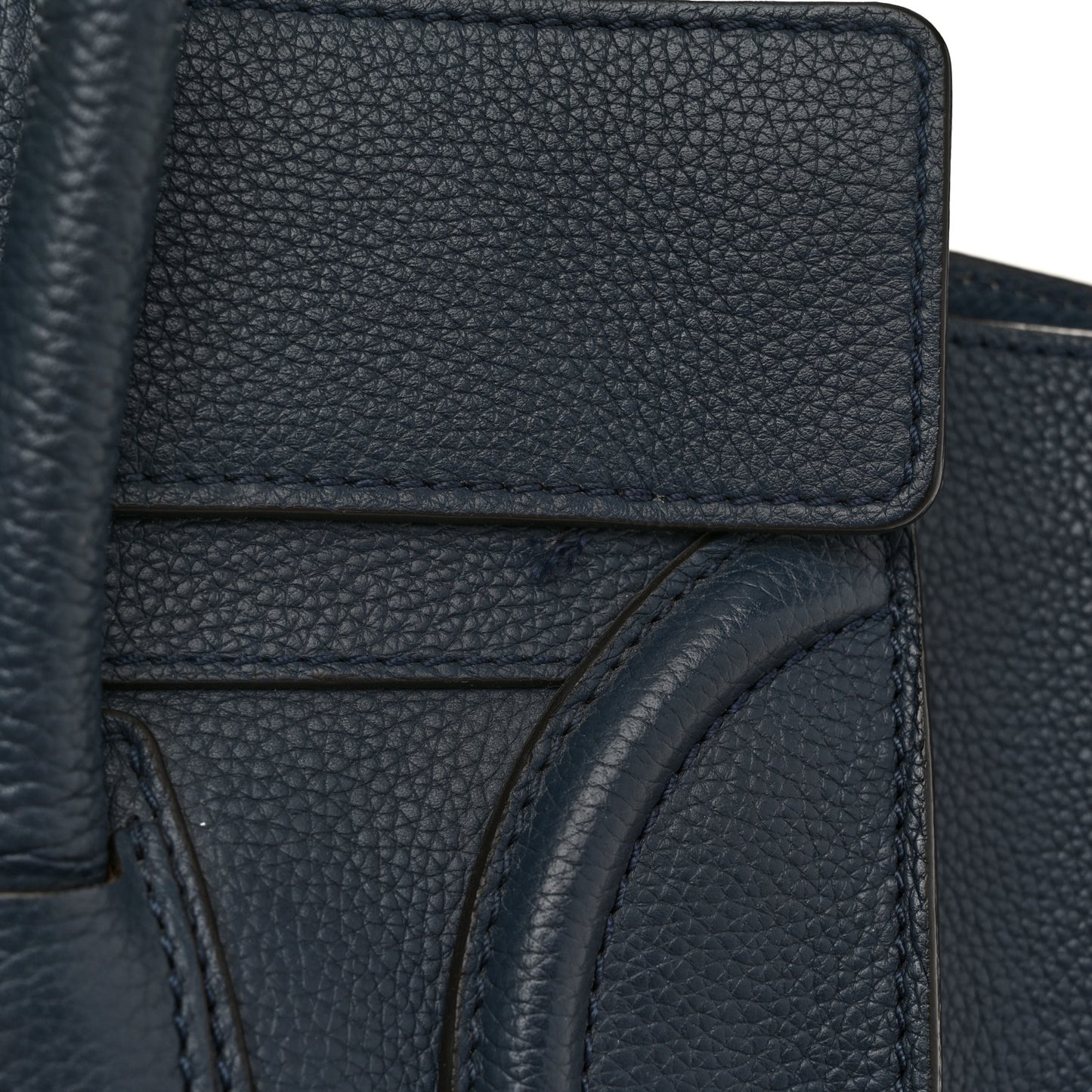 Drummed Calfskin Mini Luggage Blue