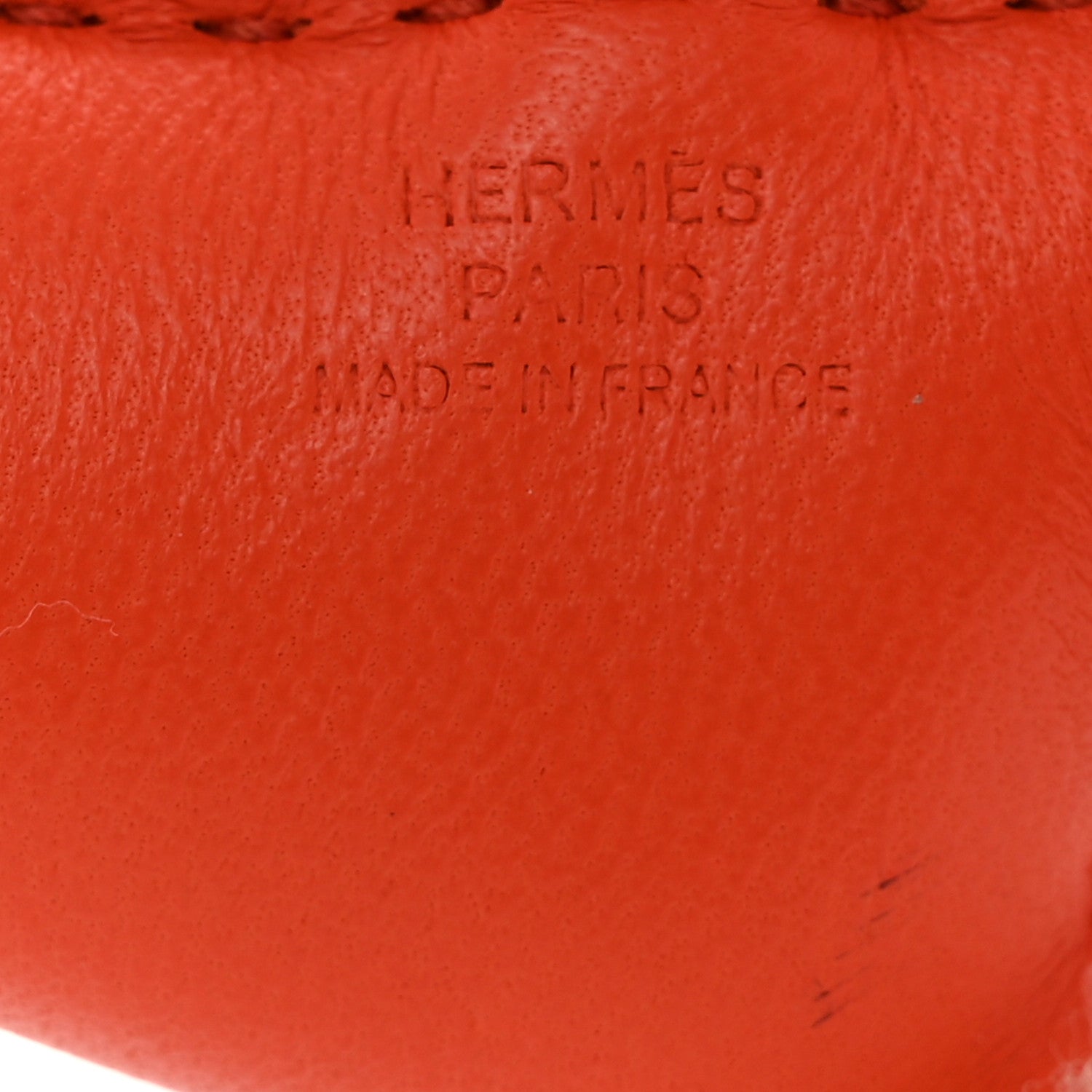 Hermes Milo Lambskin Shearling Budy Charm Orange Poppy 3 of 6