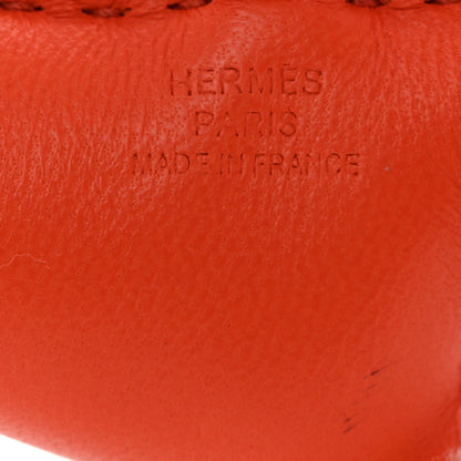 Hermes Milo Lambskin Shearling Budy Charm Orange Poppy 3 of 6