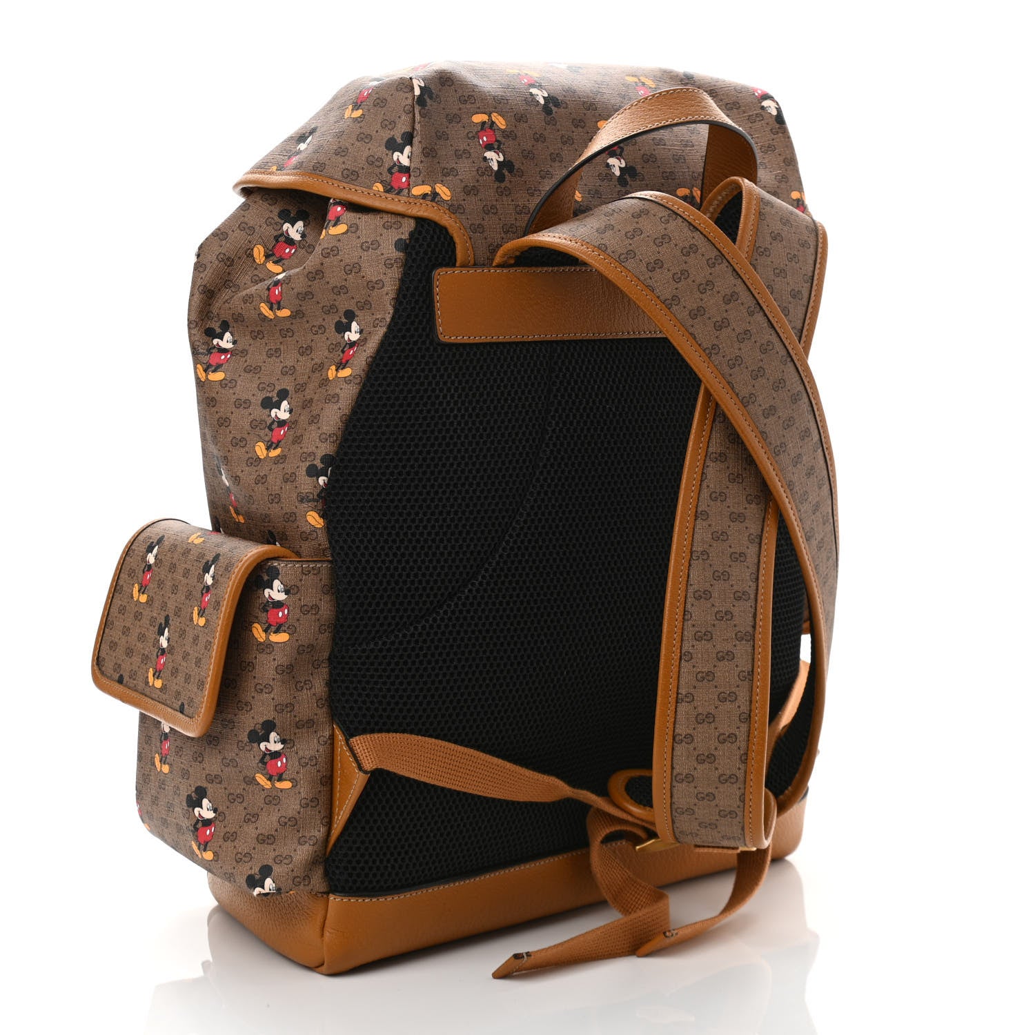 Gucci X DISNEY Mini Vintage GG Supreme Monogram Mickey Mouse Medium Backpack Beige Vintage Sun Oil 3 of 10