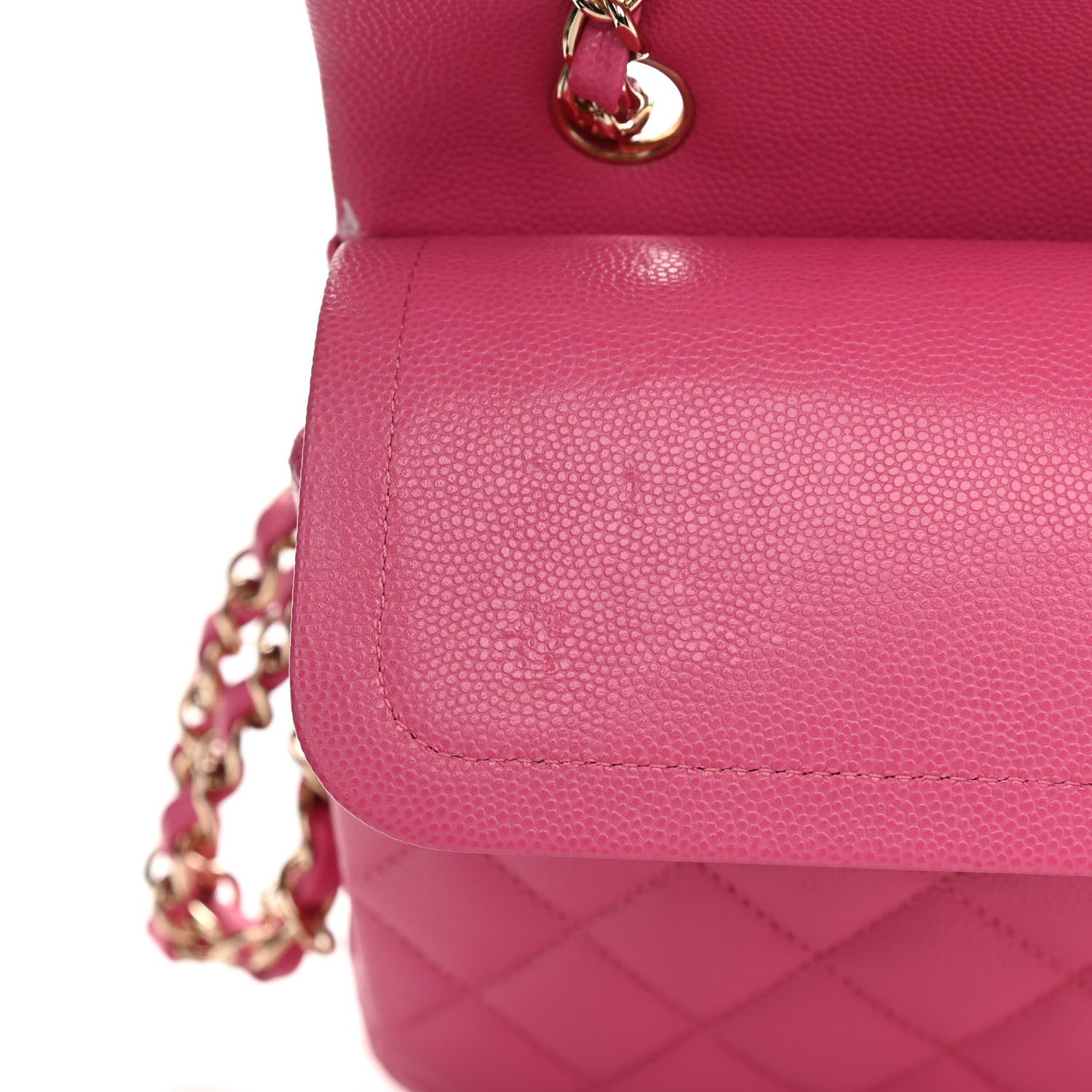 Chanel Caviar Quilted Medium Double Flap Pink 10 of 10