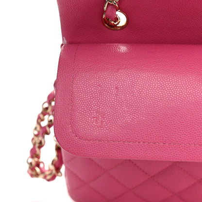 Chanel Caviar Quilted Medium Double Flap Pink 10 of 10