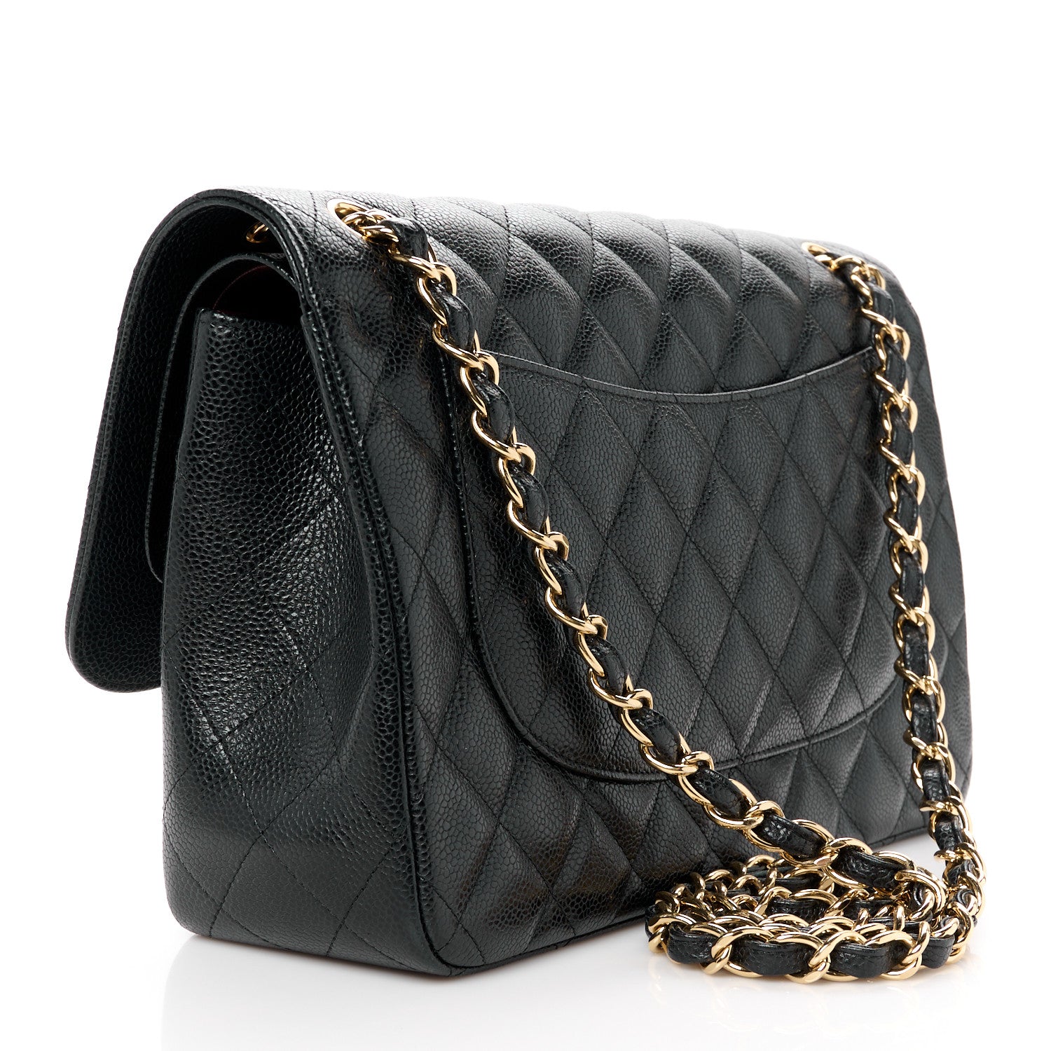 Chanel Caviar Quilted Jumbo Double Flap Black 2 of 10