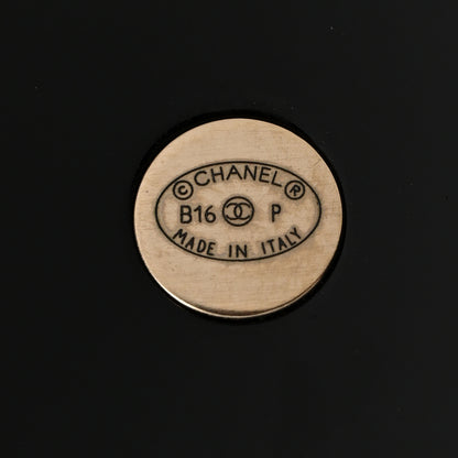 Chanel Resin Quilted CC Cuff Black Gold 4 of 8