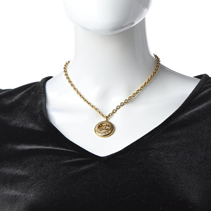 Chanel CC Medallion Chain Necklace Gold 2 of 5