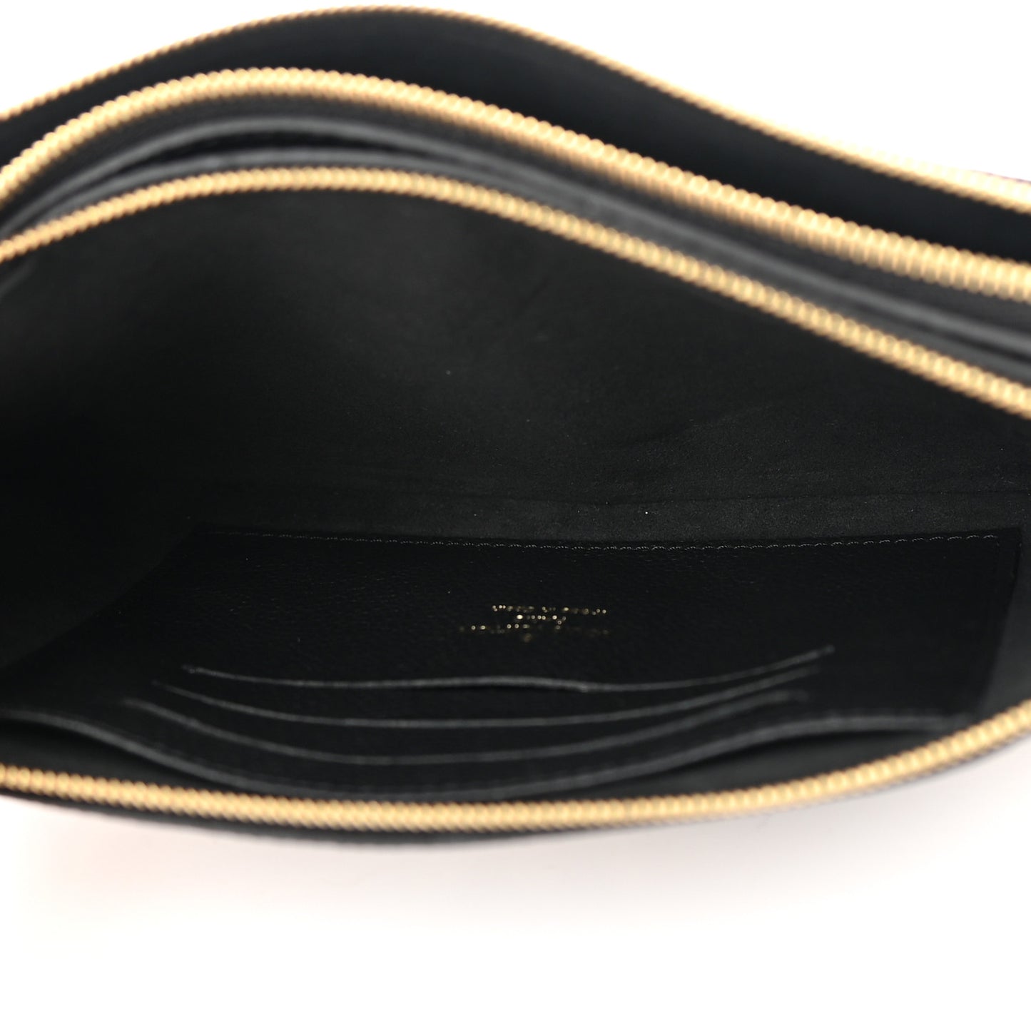 Empreinte Monogram Giant Double Zip Pochette Black Cream