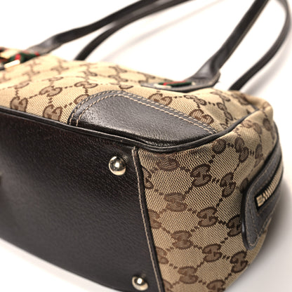 Gucci Monogram Small Princy Satchel Dark Brown 9 of 14